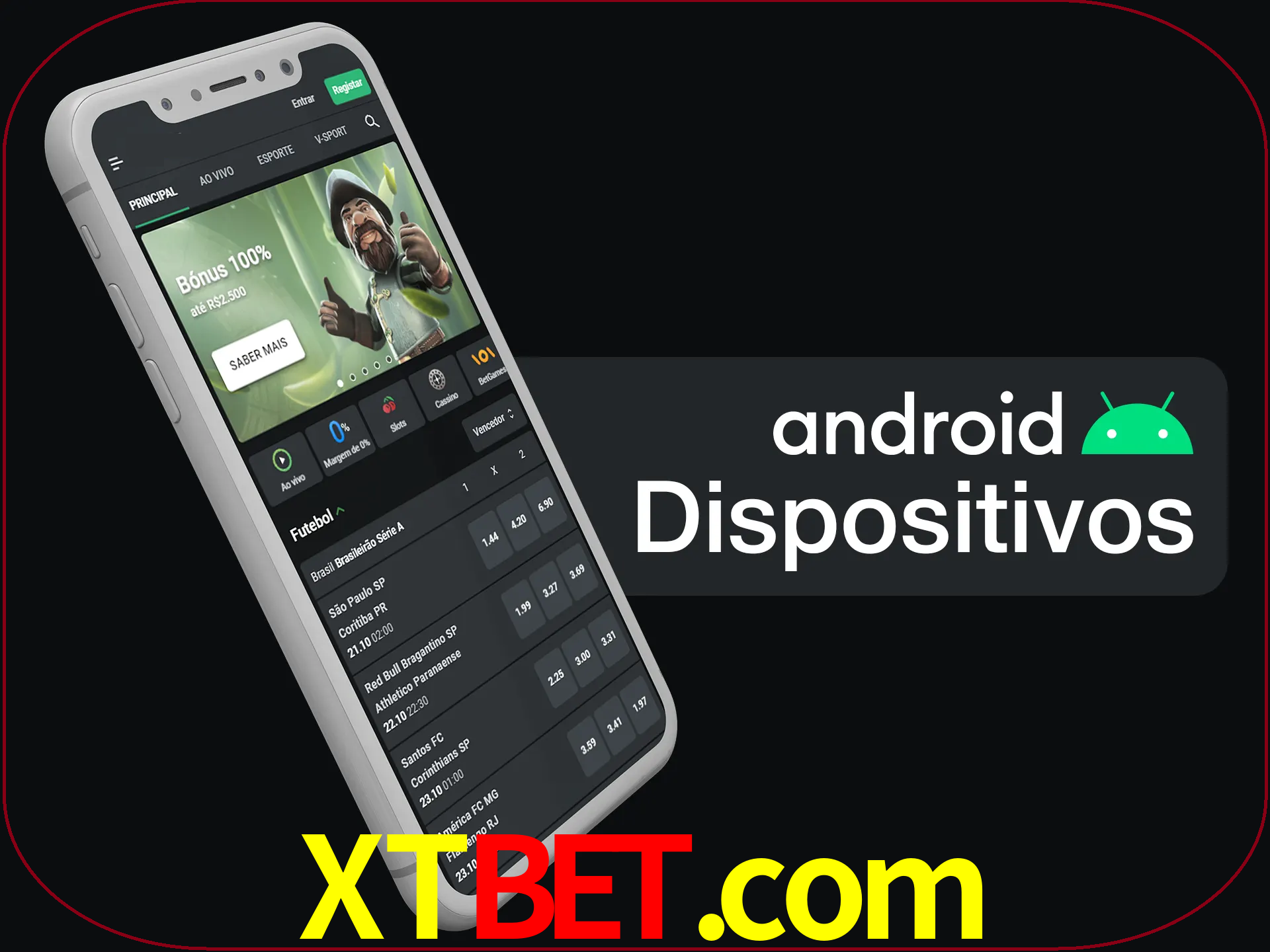 O aplicativo suporta a maioria de todos os dispositivos Android.